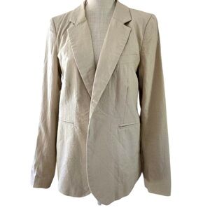 Rachel Zoe Linen Open Front Blazer Size M